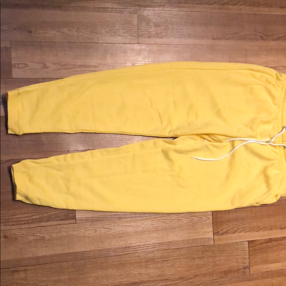 Yellow joggers